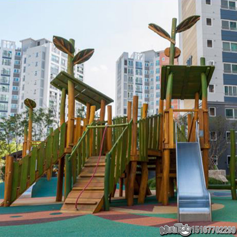 Stainless steel slide + child slide + combination slide + hillside drill hole + wooden slide 1