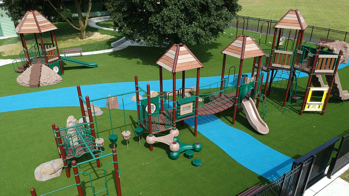 Artificial Grass Playground Surface，Artificial Turf for Playground ...