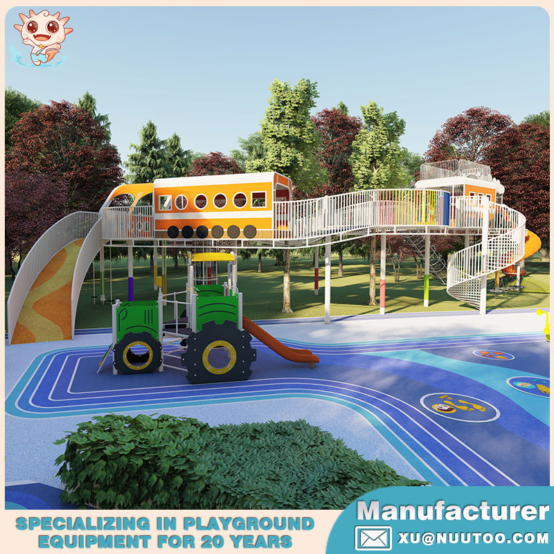 Playground Equipment Manufacturer Offers Power Camp Landscape Playground Design