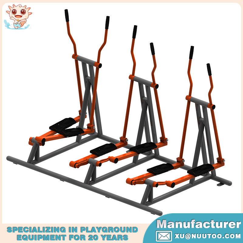 Outdoor Fitness Equipment Triple Elliptical Machine From Playground Equipment Manufacturer 