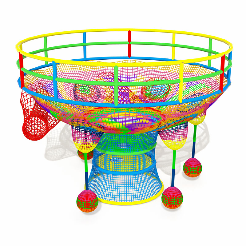 Mini Trampoline Rope Climbing Playground Set