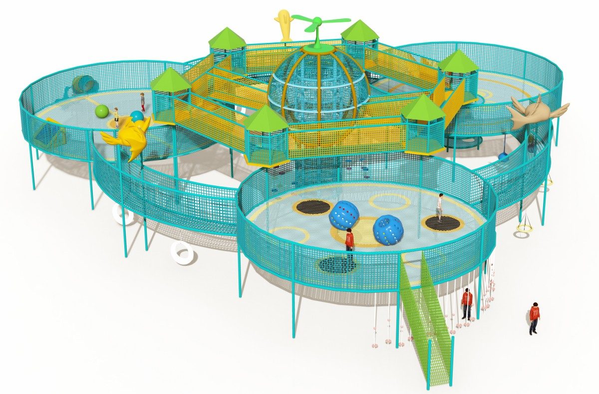 15. Large Rope Playground Structure -2