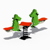 Crocodile-Themed Double-Seat Spring Seesaws