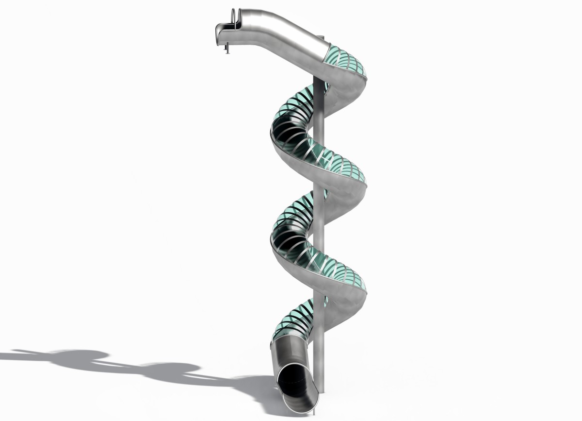 2.Stainless steel spiral slides (2)