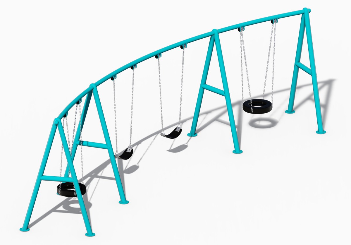 Metal playground swing (4)