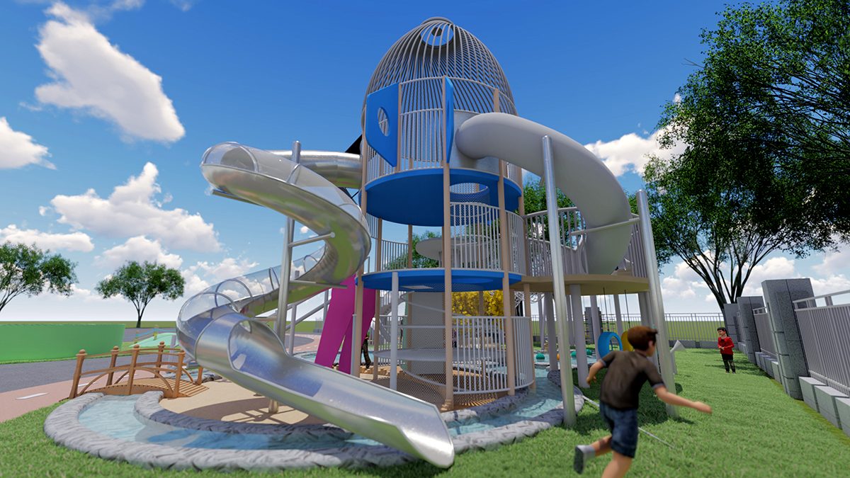 Commercial stainless steel slide for unpowered playground structure Commercial stainless steel slide for unpowered playground structure