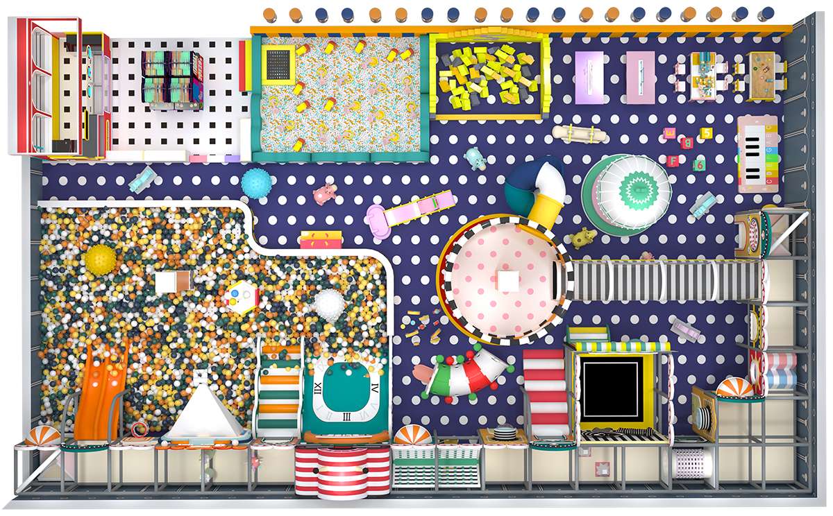 9.Colorful Macaron Pastel Maze Playground (5)