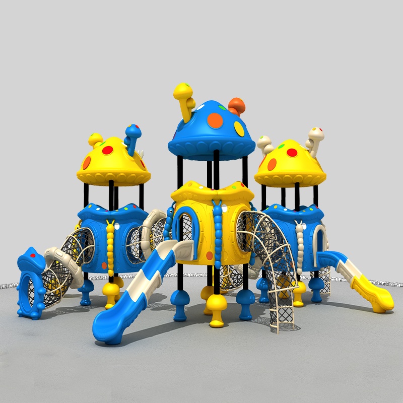 Interactive Mushroom Slide with Climbing Features for Parks