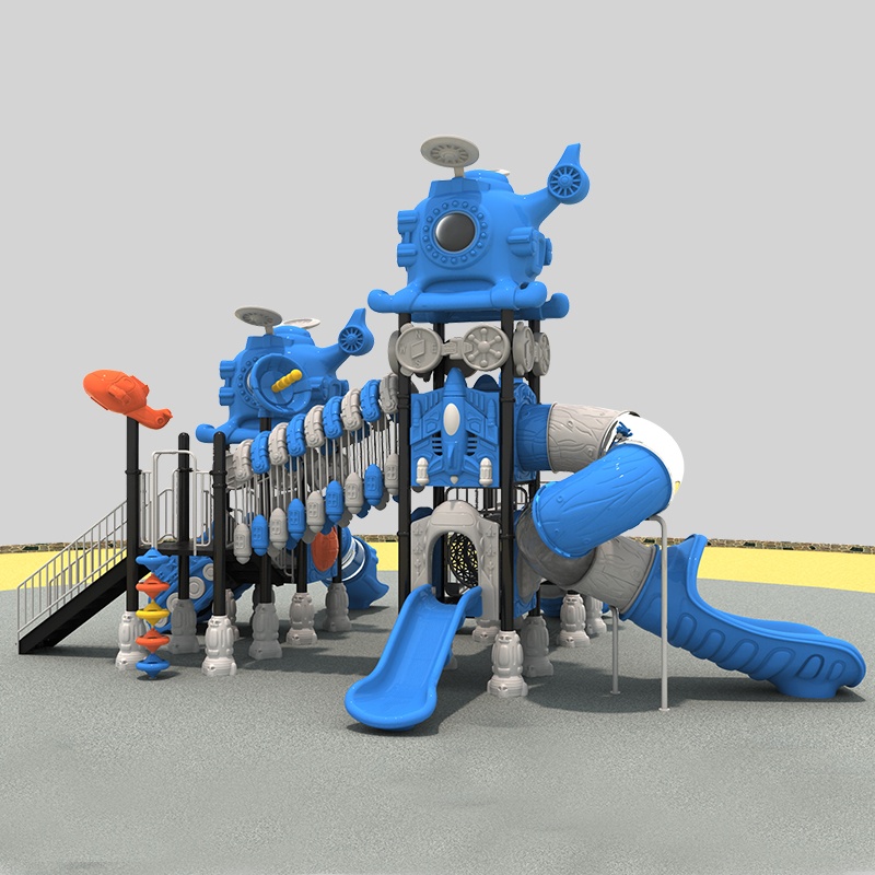 Outdoor Playground Slide with Rocket Design for Safe Space Fun