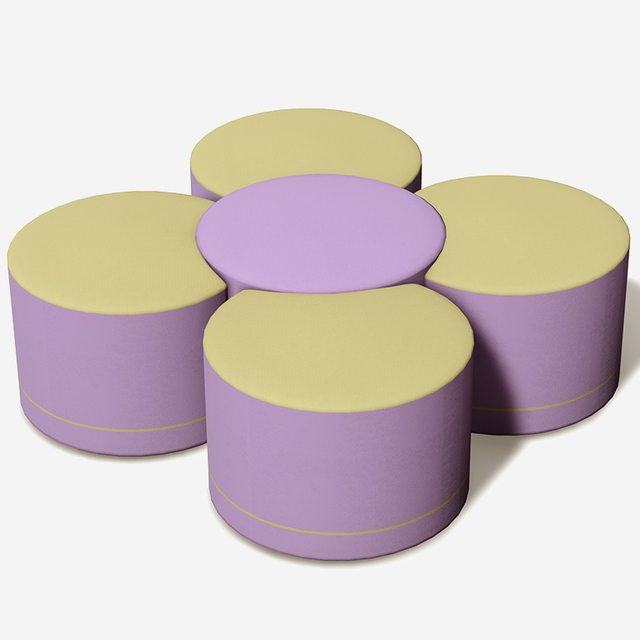 Flower-Shaped Modular Indoor Soft Play Stools 