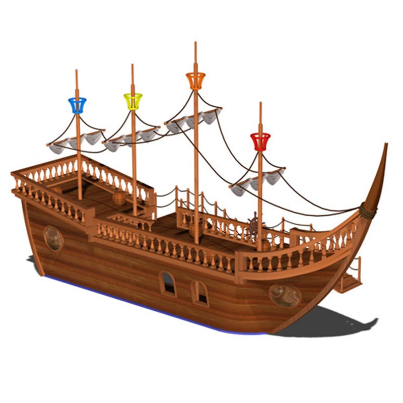 Wooden pirate ship Large pirate ship rides Outdoor play equipment manufacturers custom LE-HD008