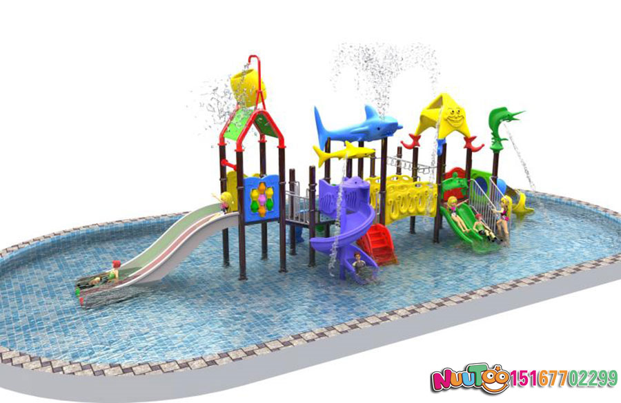 Water slide + children's play equipment + slides - (1)
