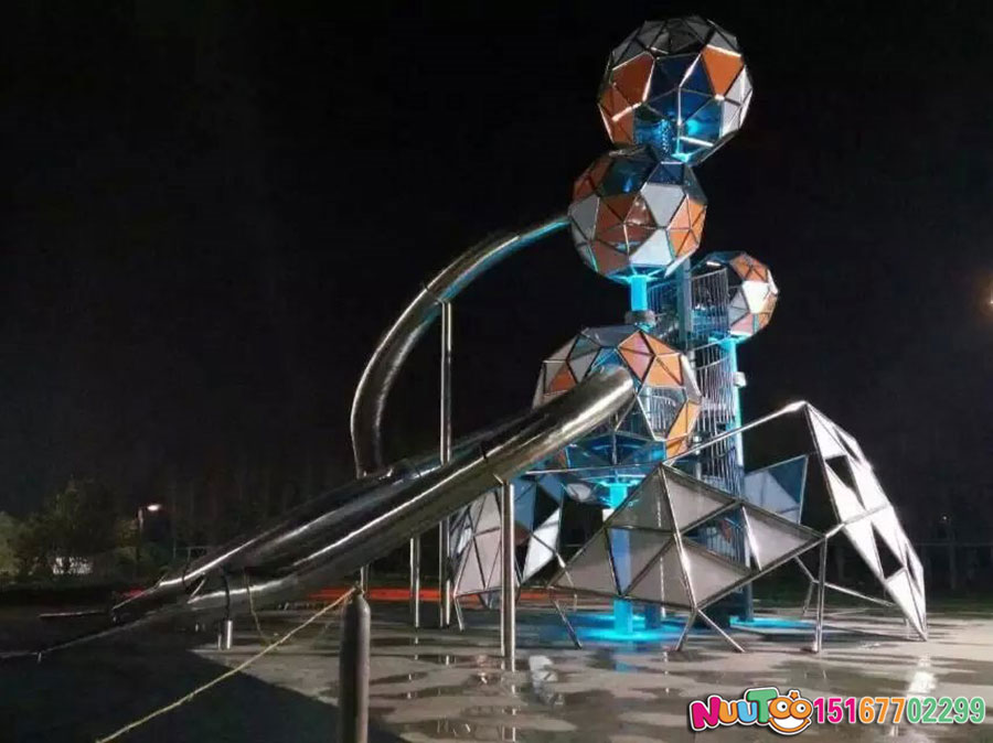 Non-standard amusement + large combination slide Nanjing Vanke stainless steel slide (16)