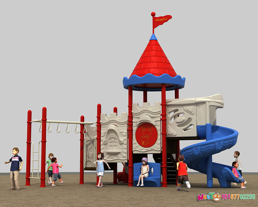 Combination slide + children's play equipment + little doctor + Great Wall (11)