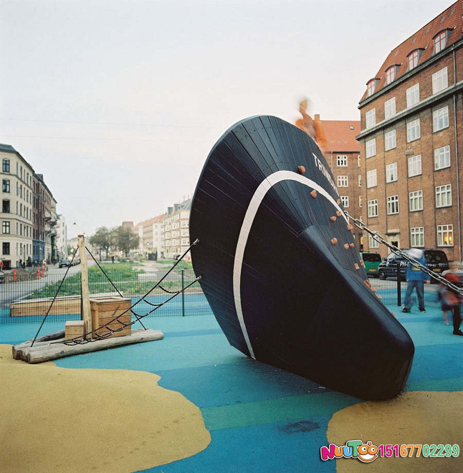 Pirate ship + children's play facilities + combination slide pirate ship + pirate ship playground - (3)