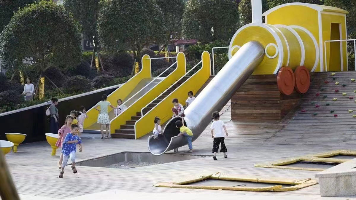 stainless steel playground slides (5)