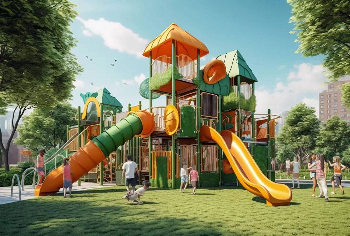 outdoor plastic slide (7)