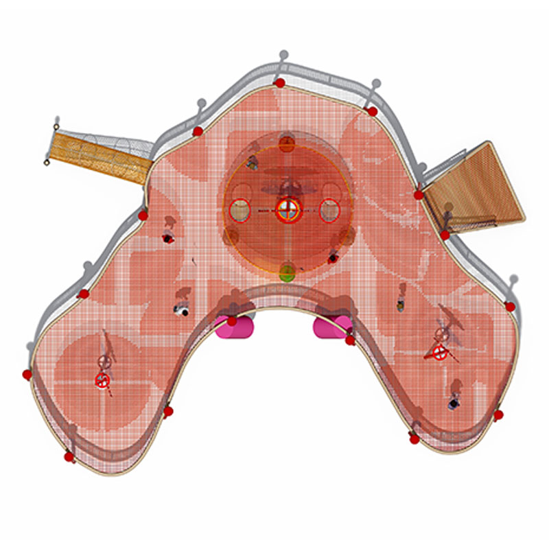 Outdoor Rope Net Trampoline Climber for Kids