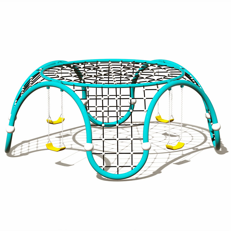 Spider Web Climber with Swing Set