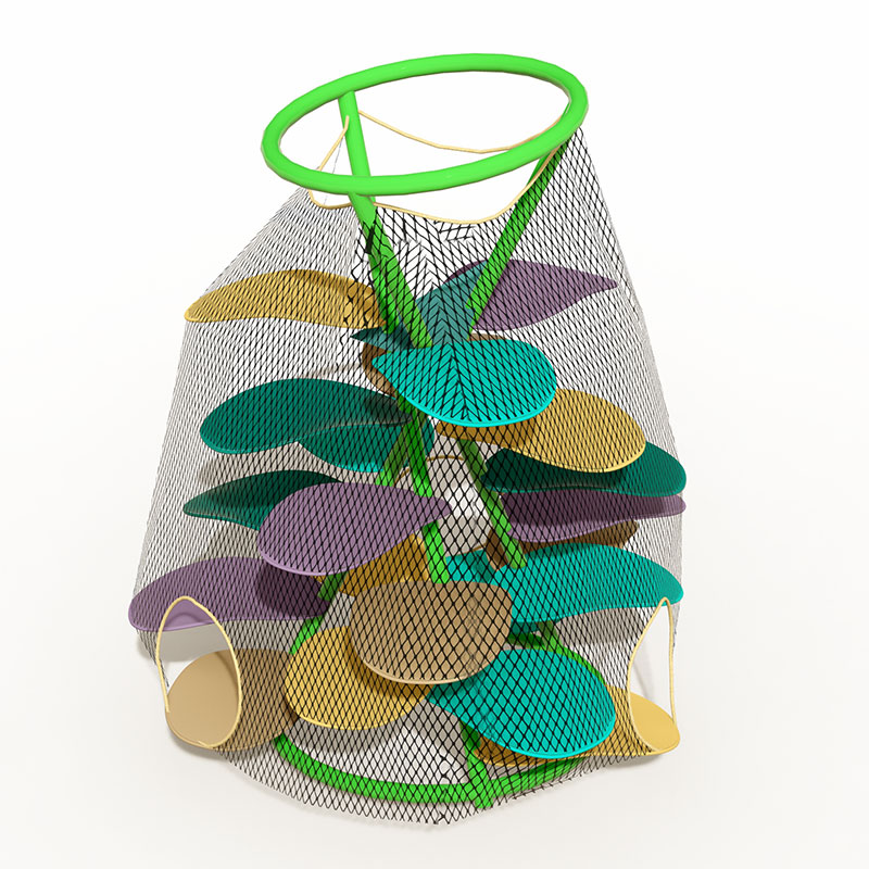 Wooden and Plastic Outdoor Climbing Frame