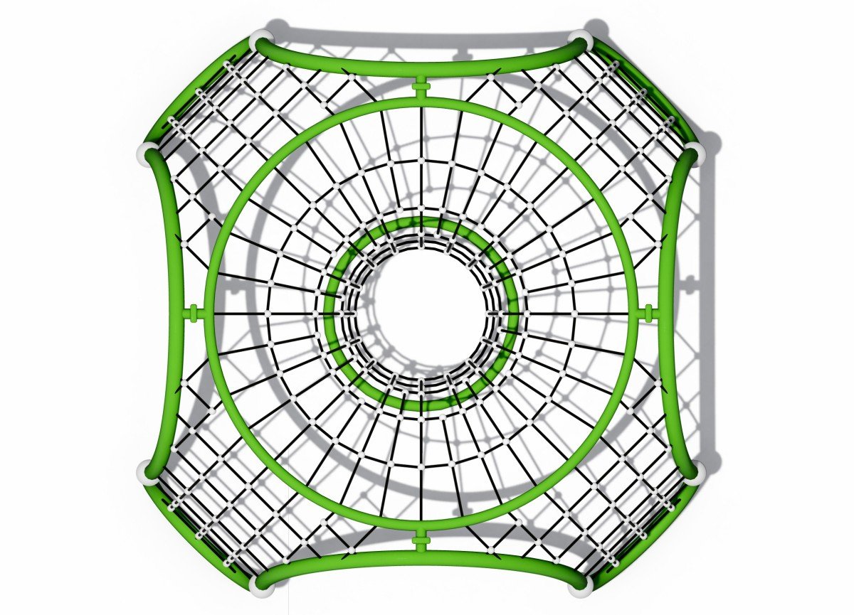 Panoramic display of Kids Play Dome Climber outdoor gym-5