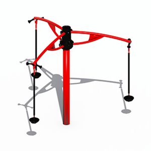 Durable Galvanized Pipe Children's Three-person Swing for Long-Term Outdoor Play Use