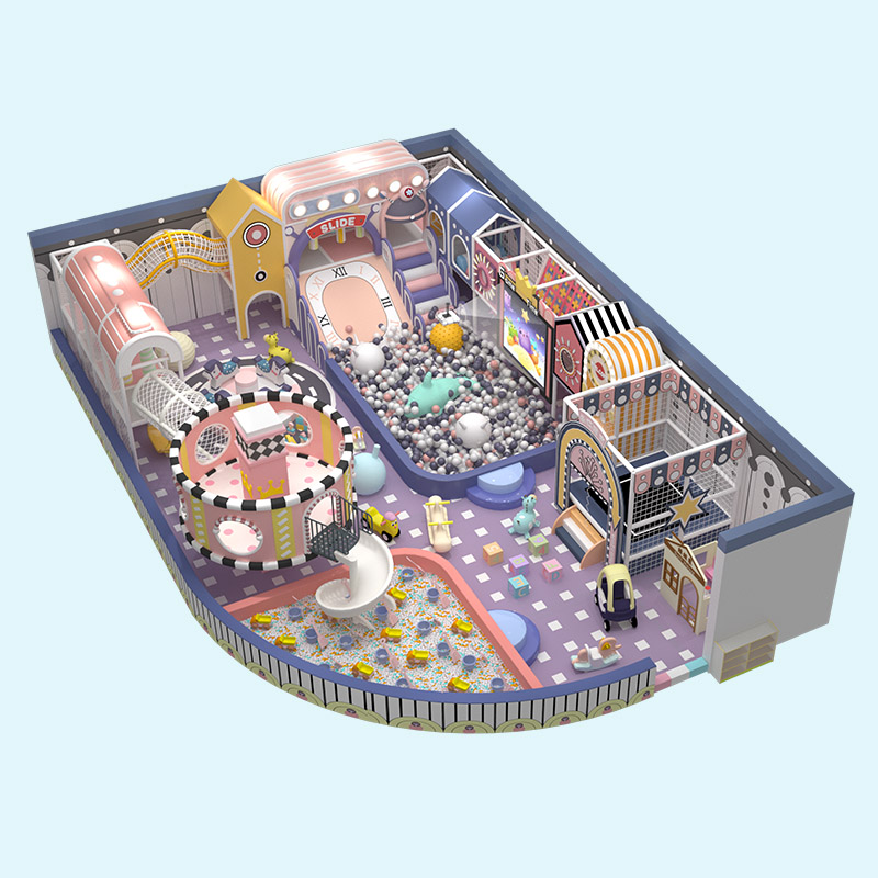 Lighted Macaron Pastel Maze Playground for Mall Kids Zones