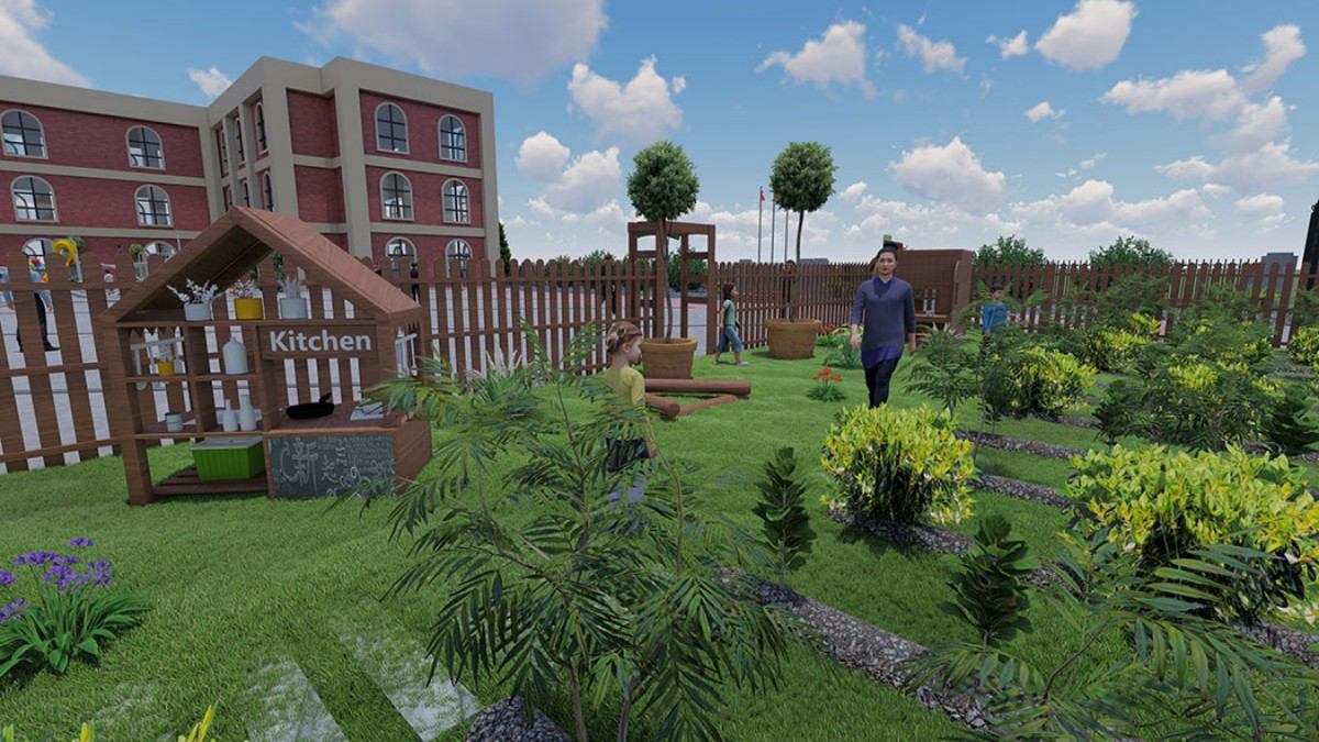 Kindergarten natural play garden and outdoor play kitchen playground equipment Kindergarten natural play garden and outdoor play kitchen playground equipment
