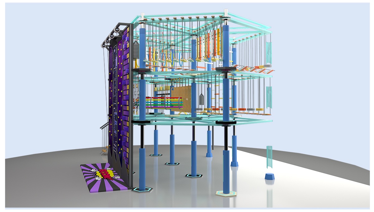 1.Indoor High Ropes Course for Malls (6)