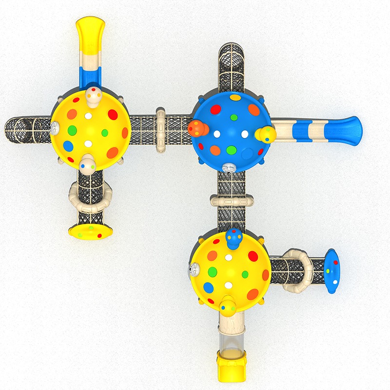 Interactive Mushroom Slide with Climbing Features for Parks