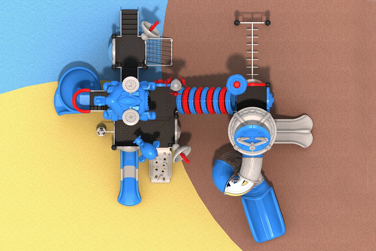 Outdoor Space Themed Playground Slide (1)