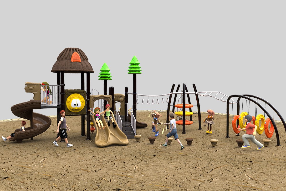Heavy-duty outdoor playground slide (1)