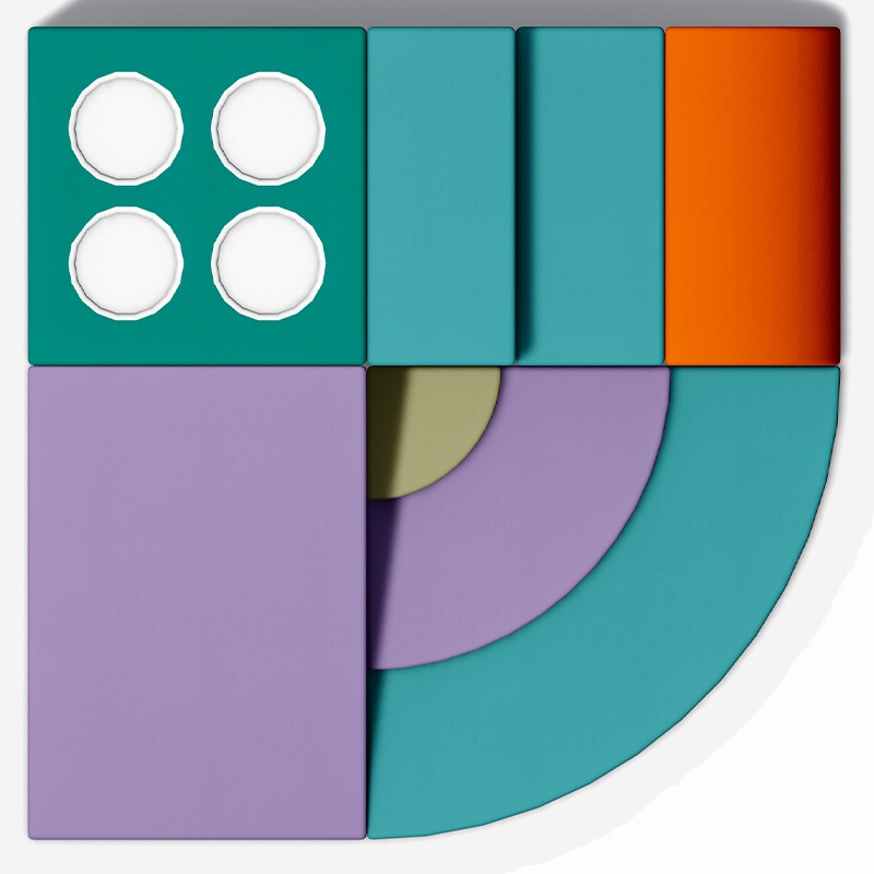 Block-Modular Indoor Soft Play Equipment