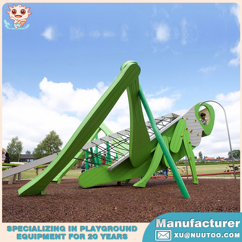 Custom Kids Playground Manufacturer Produces Safe Grasshopper Playground