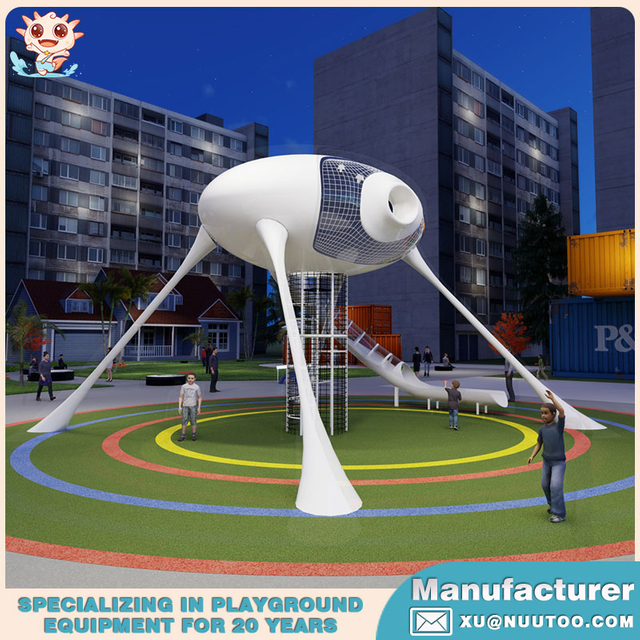 Space Capsule Themed Playground Designed by Landscape Playground Manufacturer