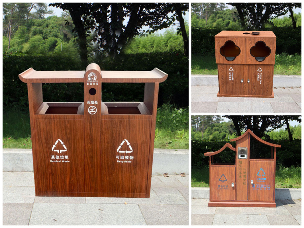 Wooden rubbish bin (8)