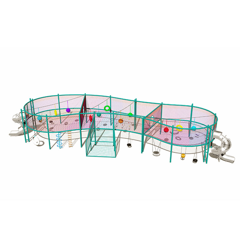 Outdoor Rope Trampoline and Climbing Frame
