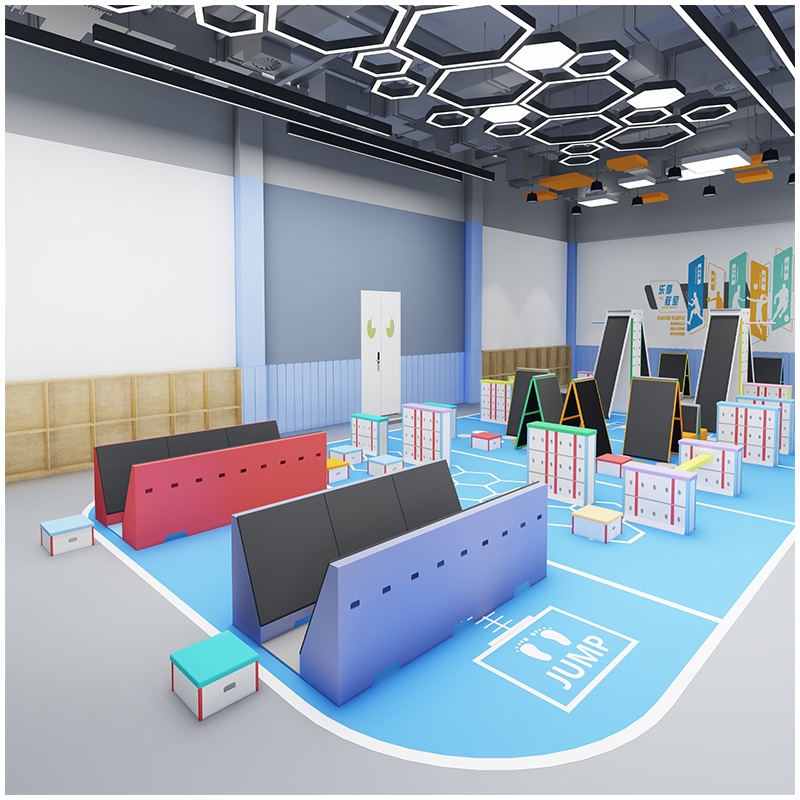 Modular Indoor Obstacle Course Training Equipment for Kids