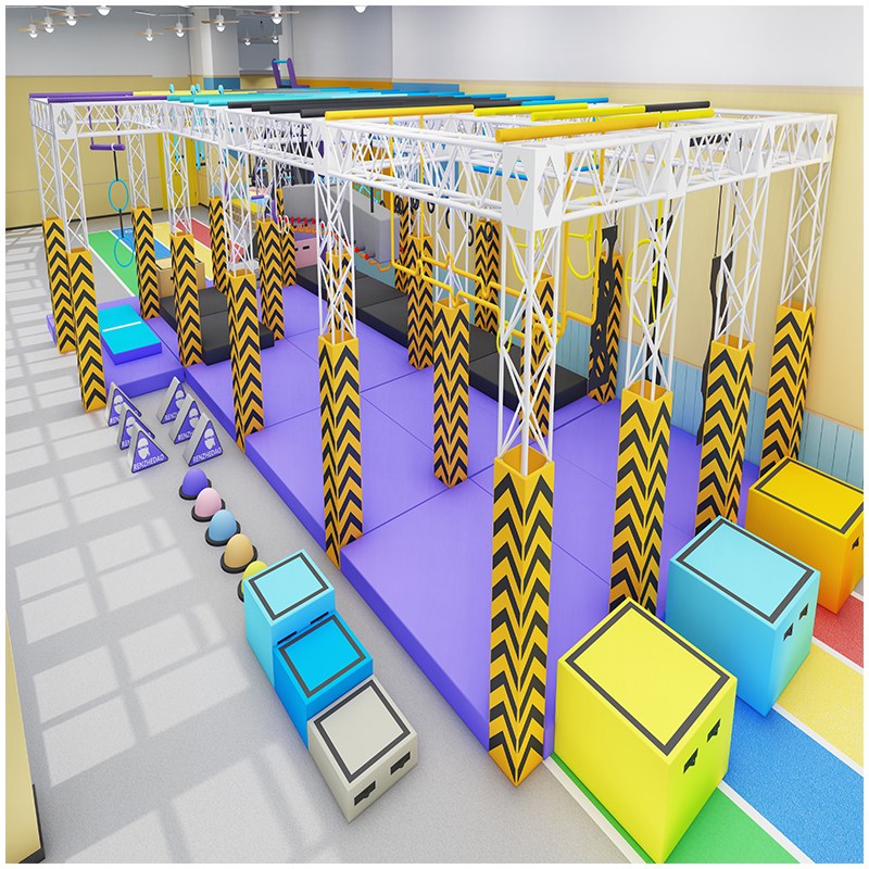 Custom Ninja Warrior Indoor Obstacle Course Training System