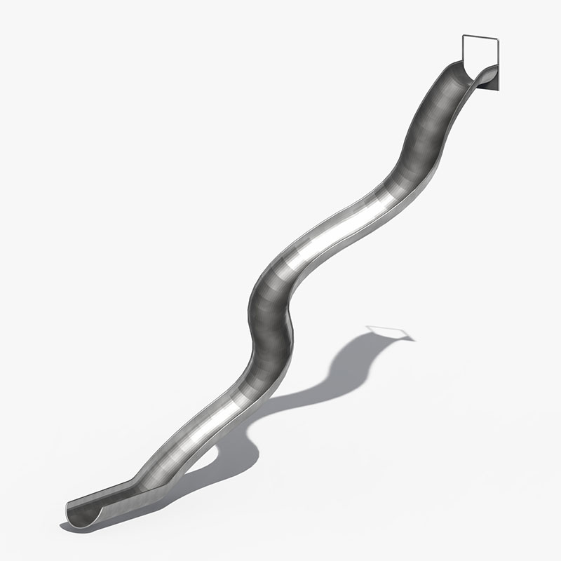 High-Toughness Wavy Stainless Slide for Playground