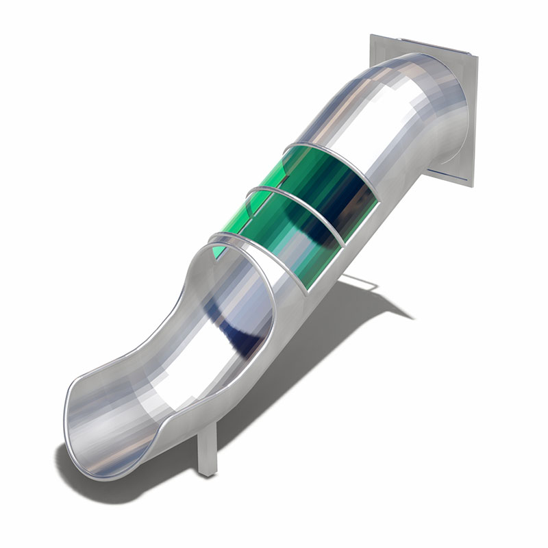 Tube-Style Stainless Steel Slide with Green View Windows