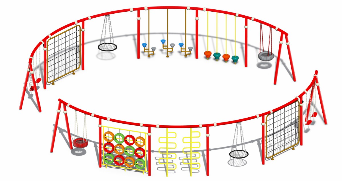 round outdoor playground swing (4)