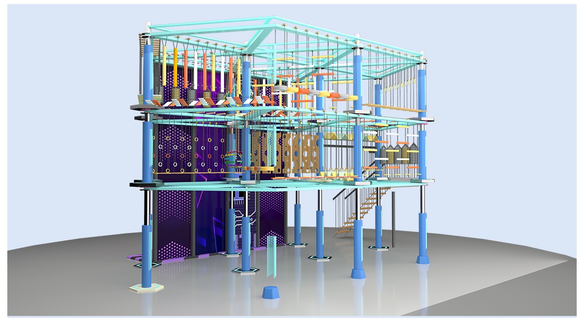 1.Indoor High Ropes Course for Malls (5)