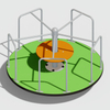 360°Rotating Smooth Playground Roundabout Equipment for Kids Outdoor Playground