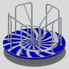Durable Galvanized Steel And Pe Board Round Playground Spinner for Safe Outdoor Outdoor Playground 
