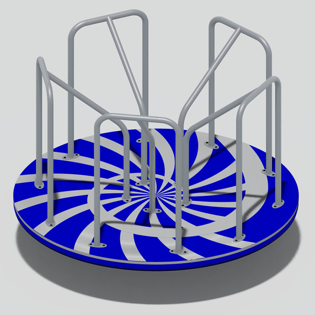 Durable Galvanized Steel And Pe Board Round Playground Spinner for Safe Outdoor Outdoor Playground 