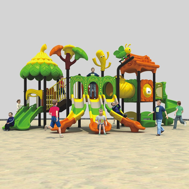 Nature-Based Playground Slide for Outdoor Fun with Forest Theme