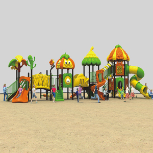 Educational Playground Slide with Forest Theme for Outdoor