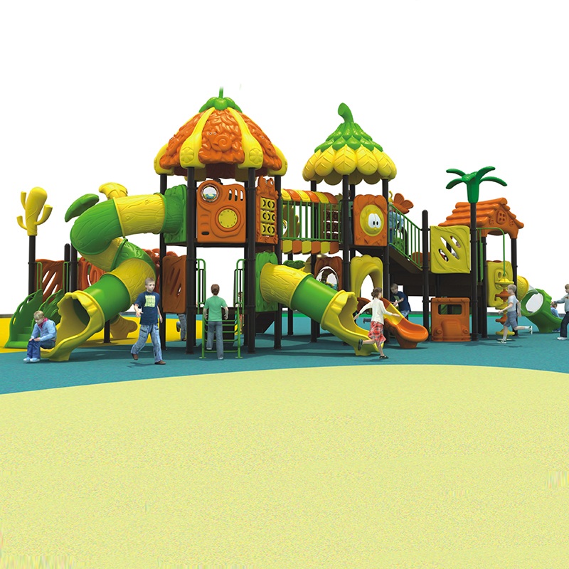 Adventure-Ready Children's Playground Slide with Forest Design