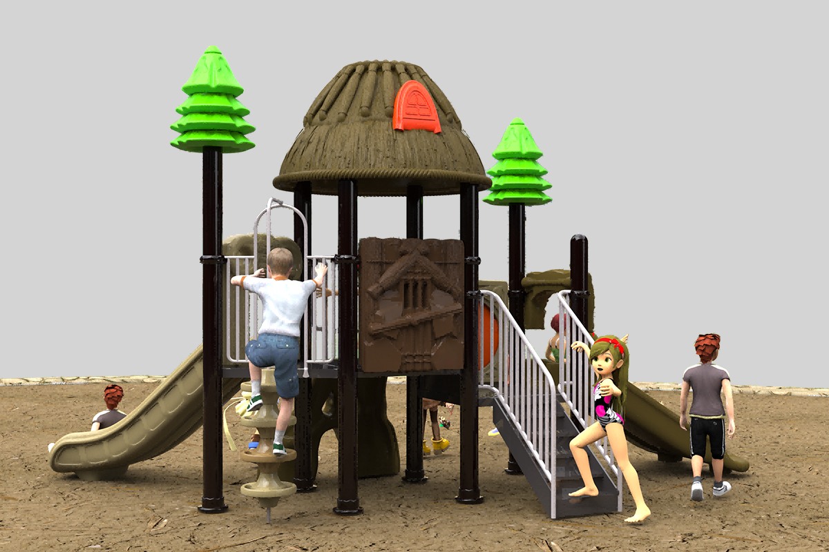 Commercial playground slide systems for parks (2)